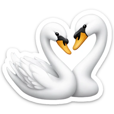 Swan couple love sticker