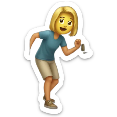 Knocking a door sticker