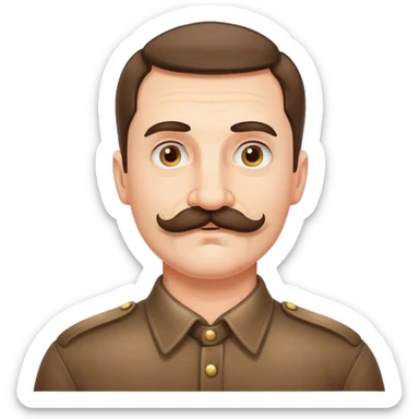 polish man with moustache sticker