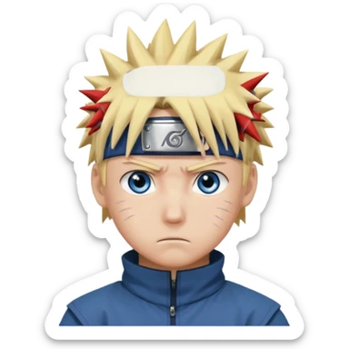 Naruto Anime style boy head sticker
