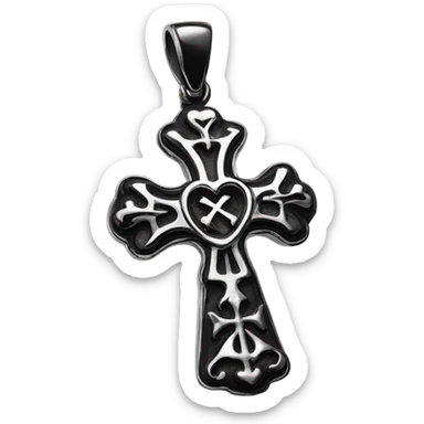  Chrome hearts cross emoji sticker
