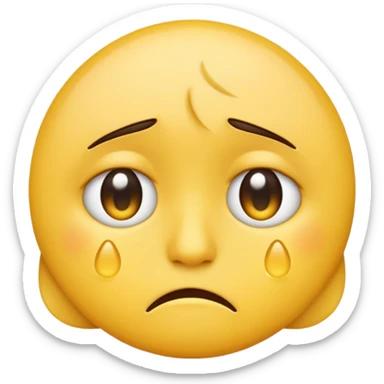 tired sad emoji sticker