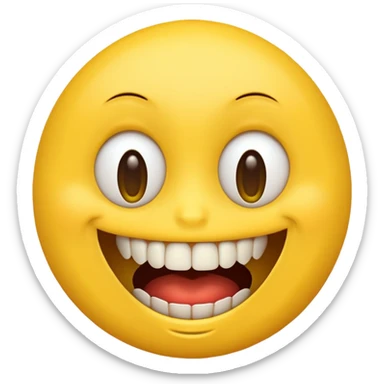 Weird creepy smile emoji sticker