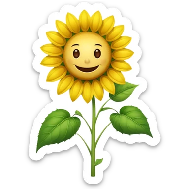 An exact  picture of the sunflower from Plants vs. Zombies sticker
