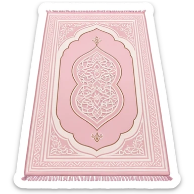 Light pink Muslim prayer mat sticker