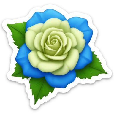 rosas azules con espinas y tallos verdes sticker
