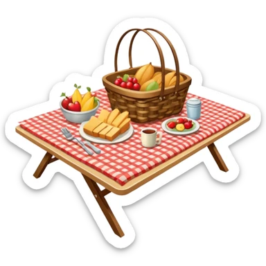 table of picnic sticker