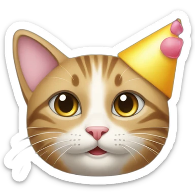 happy birthday fuuny cat sticker