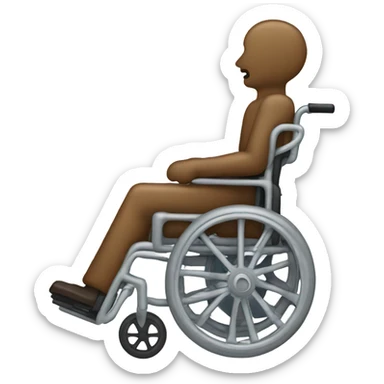 Wheelchair going down hill sticker