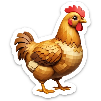 roasted chicken inspired by Minecraft sticker