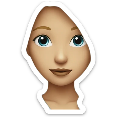 Fille blond yeux bleu sticker