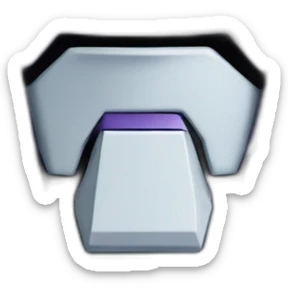 purple and green gundam mecha face sticker