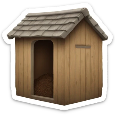 Poo shed sticker