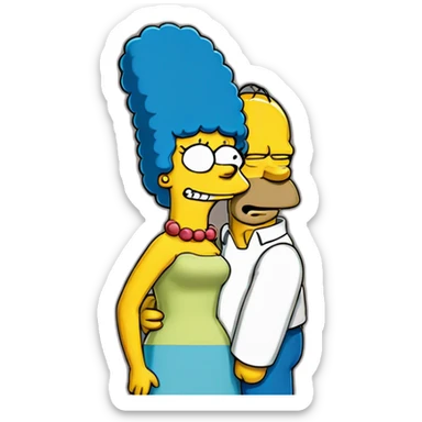 Homer et marge simpson sticker