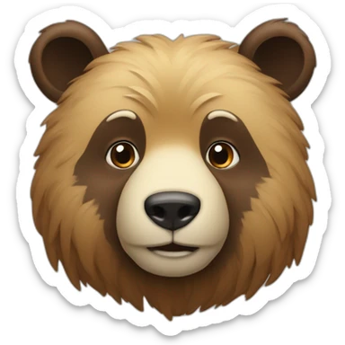 bär mit geweih sticker