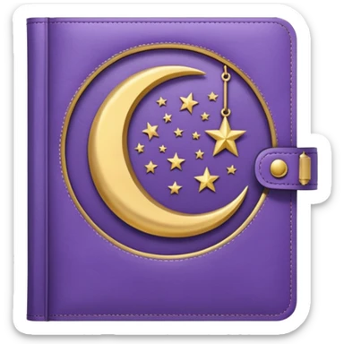 lilac diary moon sticker