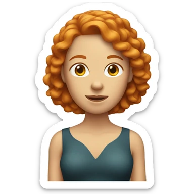 ginger lady with massive forehead  sticker