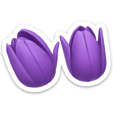 purple tulips sticker
