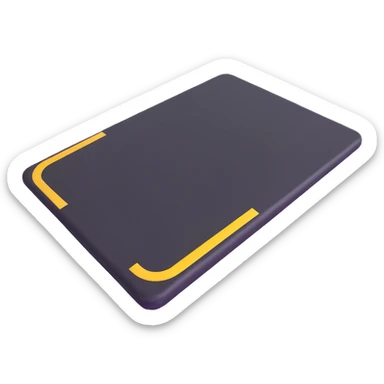 crash mat with rounded edges sticker
