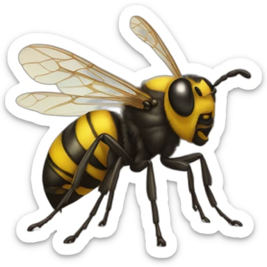 half wasp half human sticker