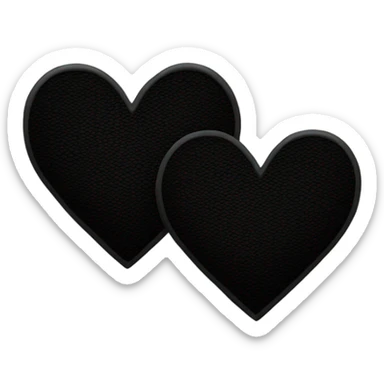 two black hearts💕 sticker