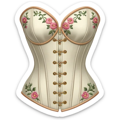 Floral corset sticker