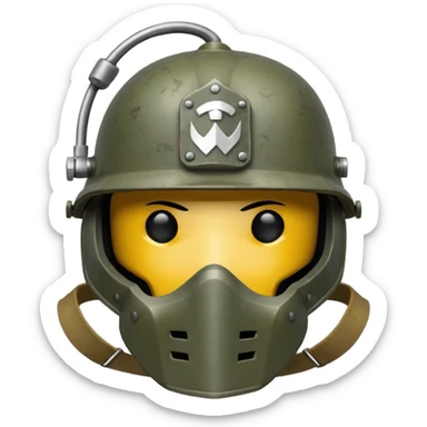 military simple helmet ww sticker