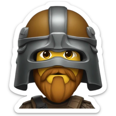 gimli wearing helmet sticker
