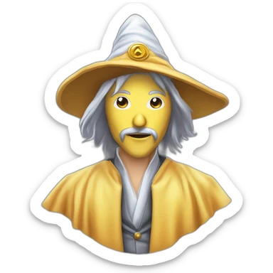 satoshi nakamoto dress like a wizard with a v a for vendeta mask sticker