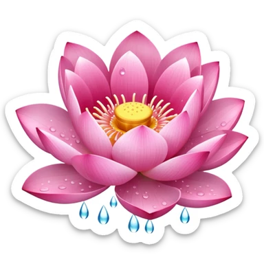 lotus flower with sparkles sticker
