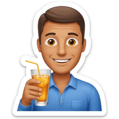 Dad with a drink sticker