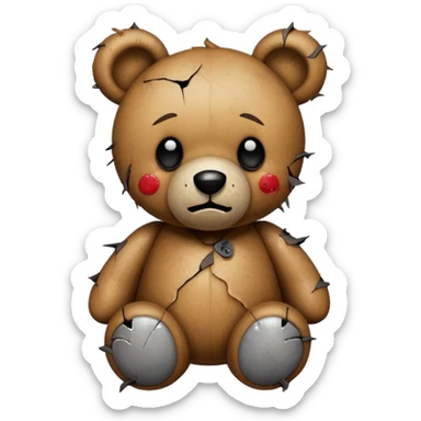 Psycho teddy sticker