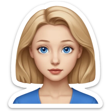 Sarah Gadon with blue eyes sticker