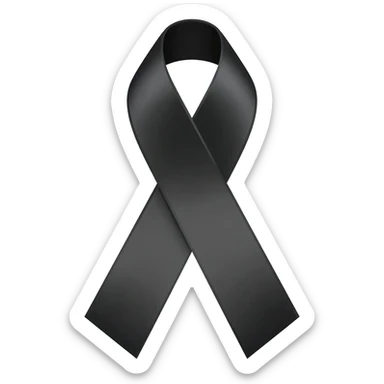 Lazo conmemorativo negro sticker