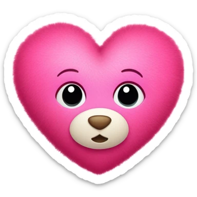 fuzzy heart emoji  sticker