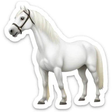 white horse sticker