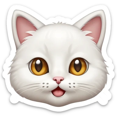 make a cat emoji so it looks like these emoji 😼😺😸 but it has this emotion 🥺 sticker