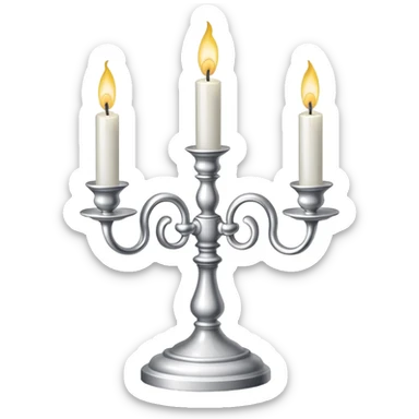 single candelabra with lid candle sticker