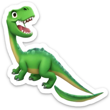 Create Dino standing on a airplane sticker