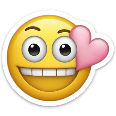smiley with eyes as heart sticker