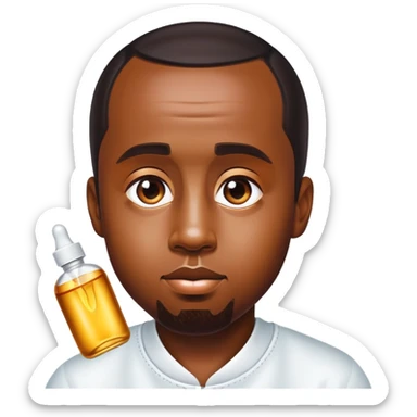 P Diddy with shiny baby oil sticker