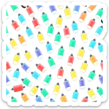 the numbers "1637" with Christmas lights wrapping it sticker