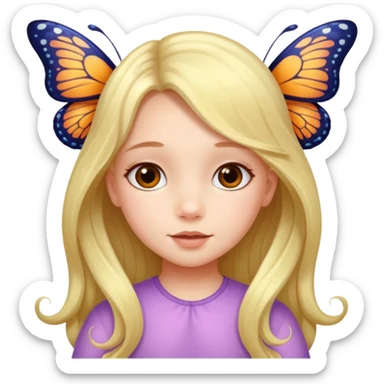What a beautiful little girl is born and blossoms into a beautiful butterfly ￼ sticker