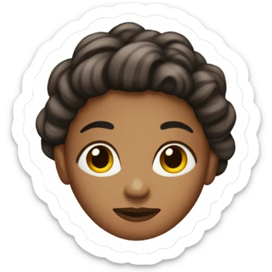 Woman with brown conrows sticker