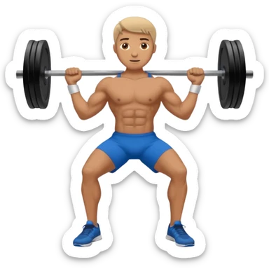 man in body pump  sticker