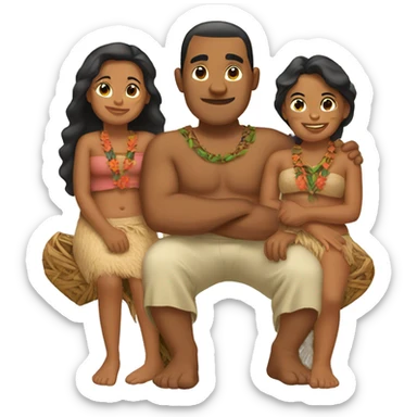 Polynesian family sticker