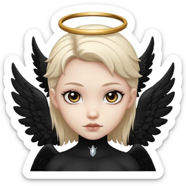dark angel with dark wings sticker