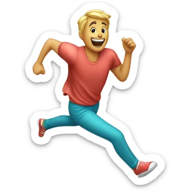 Jabones de colores bonitos corriendo  sticker