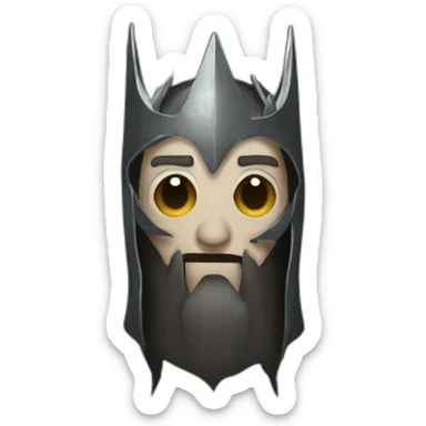 man in witch king's of angmar mask sticker