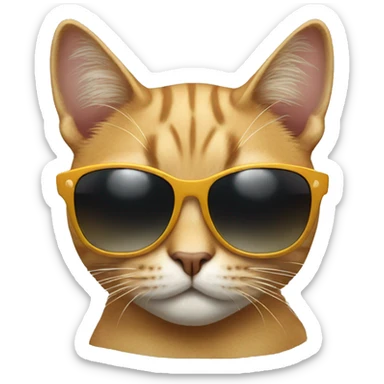 Cat with sunglasses sticker